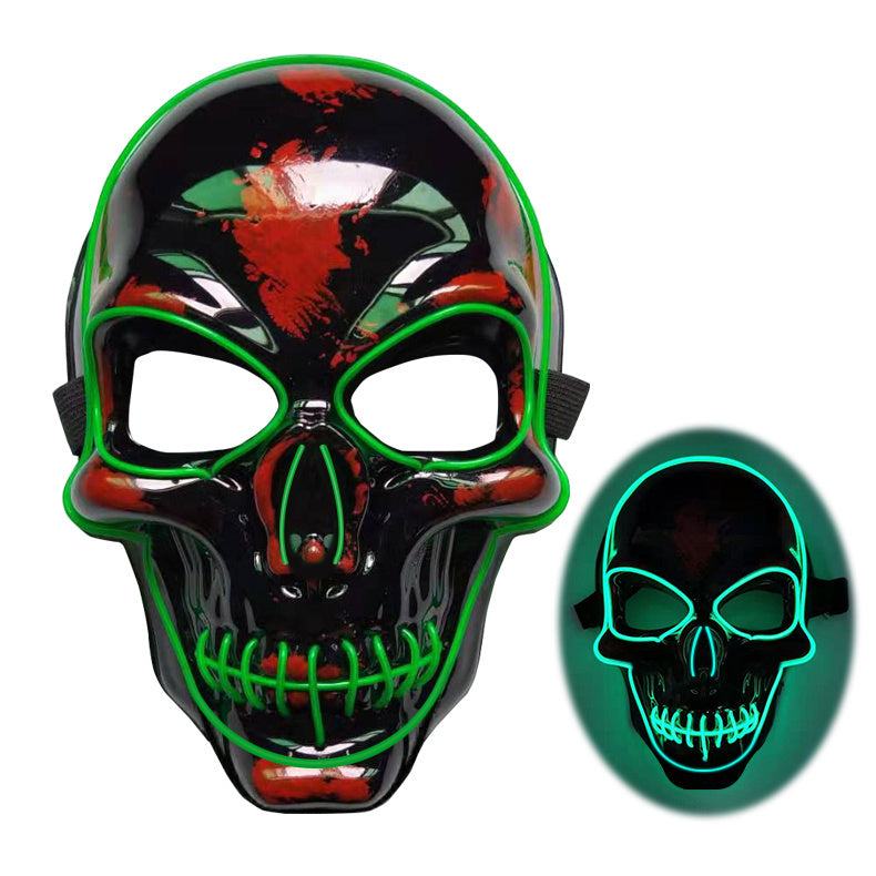 LED Halloween Mask β 4 Light Modes | 10 Colors | Glows in the Dark