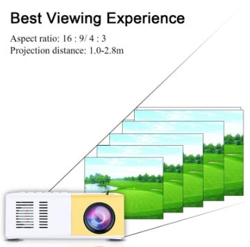 Mini LED Projector – YG300 Portable HD Home Theater with USB & HDMI