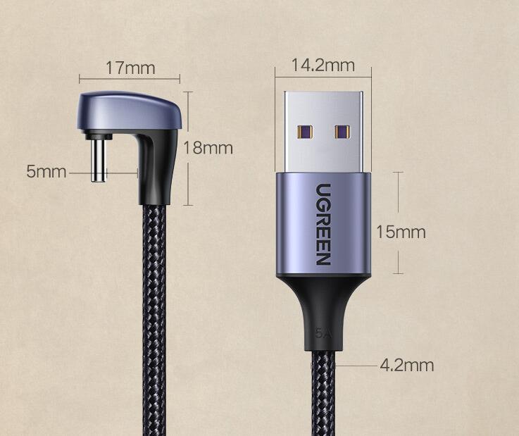 Charging cable x1USB Type-C 5A U-Shaped Braided Fast Charging Cable β Built for Power and Comfort Product Image: Packing list: Charging cable x1 Product Image: