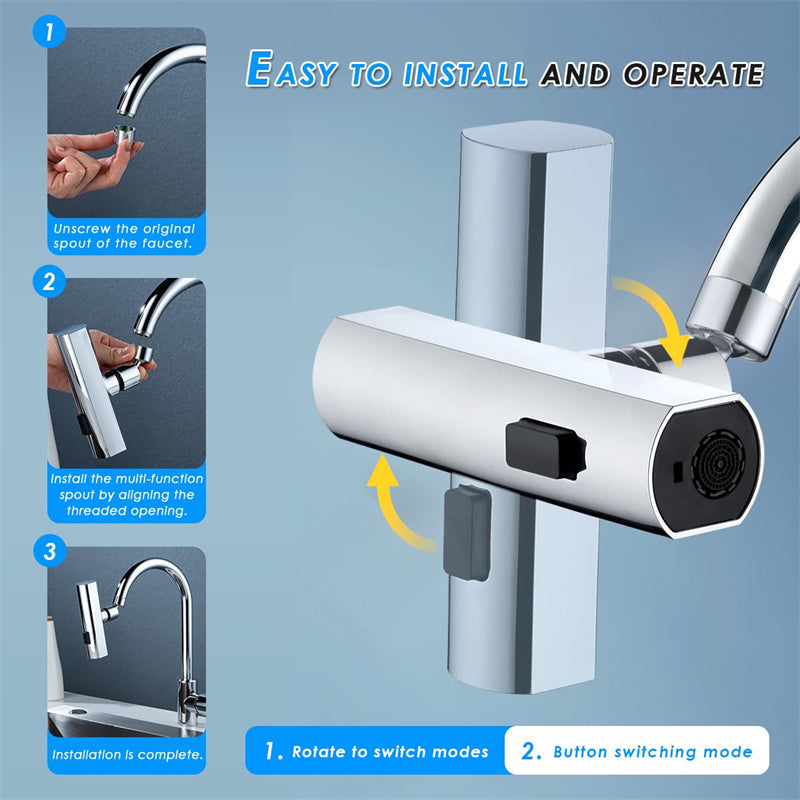 3-in-1 Rotating Kitchen Faucet Head