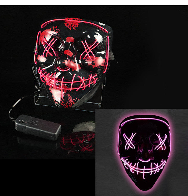 Cold Light LED Halloween Mask – Glows in the Dark | One Size Fits All