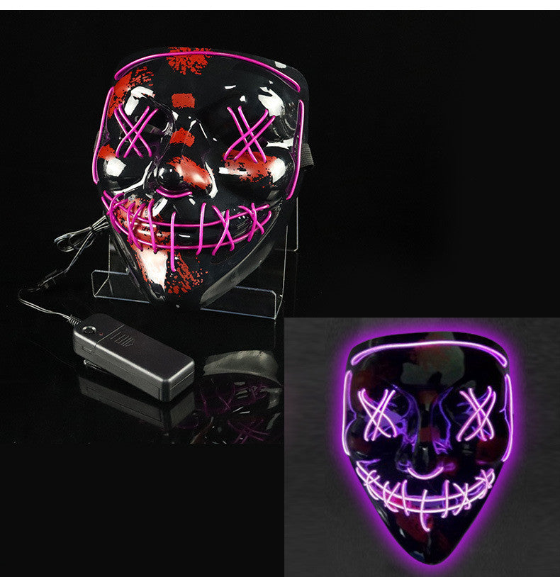 Cold Light LED Halloween Mask – Glows in the Dark | One Size Fits All