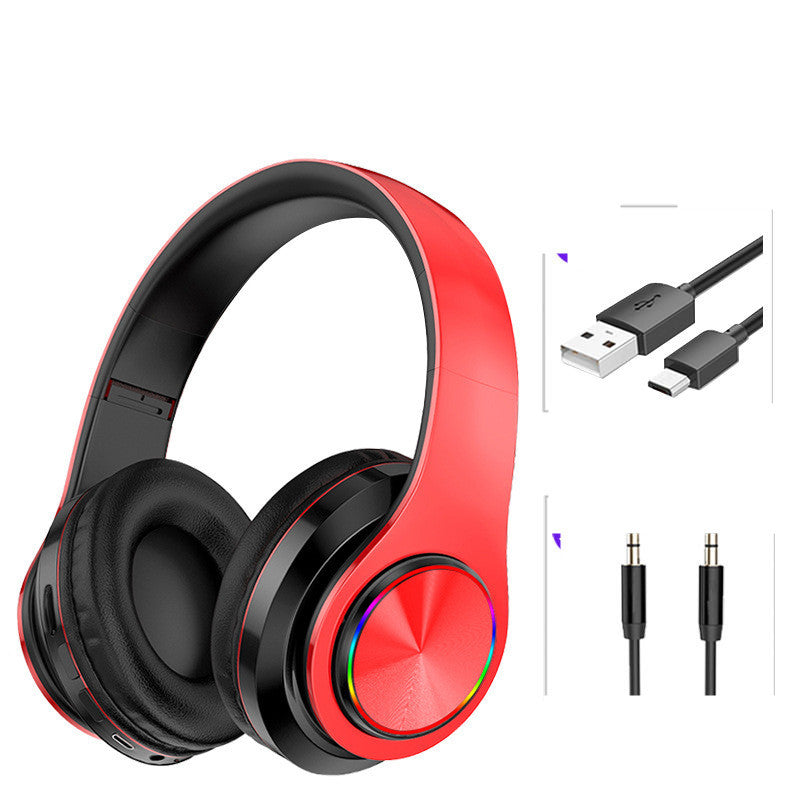 Wireless LED Bluetooth Headset – 7-Color Light | 40mm Speaker | Up to 10H Playtime