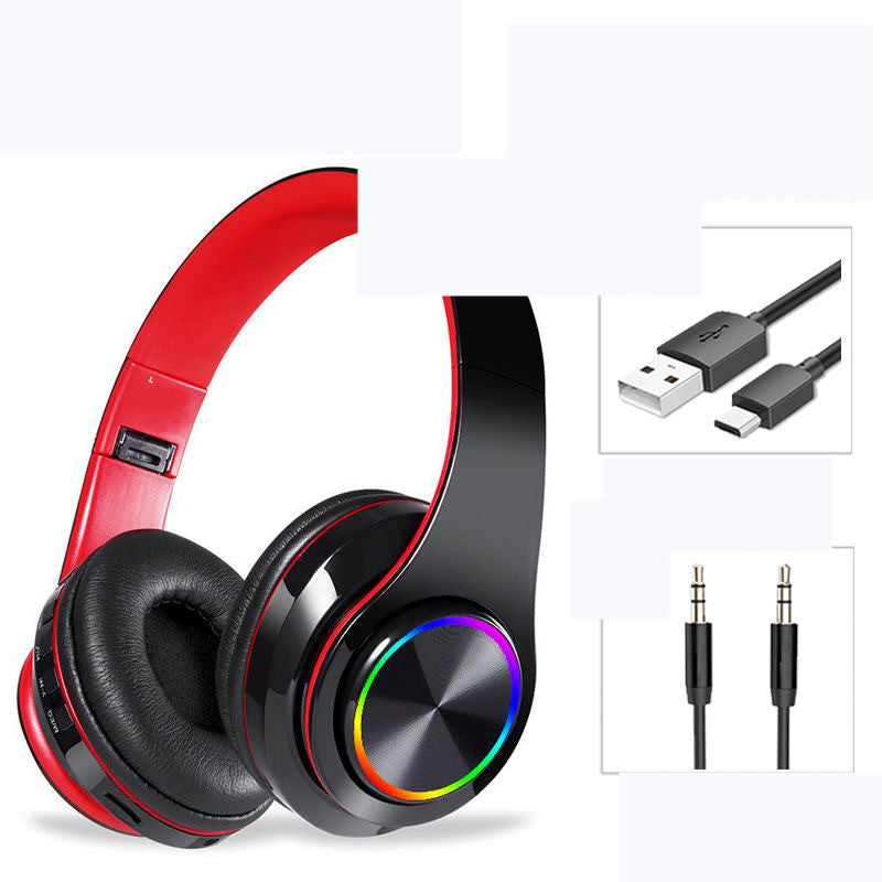Wireless LED Bluetooth Headset – 7-Color Light | 40mm Speaker | Up to 10H Playtime