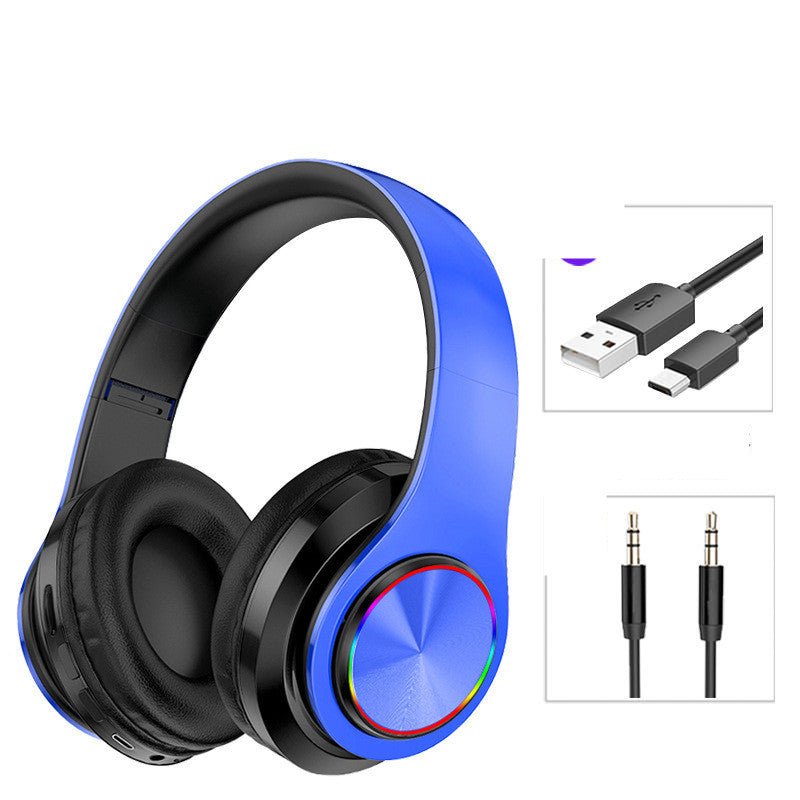 Wireless LED Bluetooth Headset – 7-Color Light | 40mm Speaker | Up to 10H Playtime