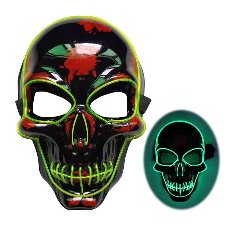 LED Halloween Mask – 4 Light Modes | 10 Colors | Glows in the Dark