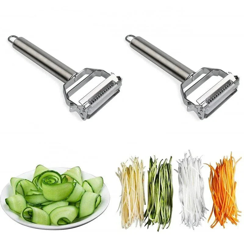 Ultra-Sharp Stainless Steel 2-in-1 Vegetable Peeler - Home & Garden Decor (view 2)