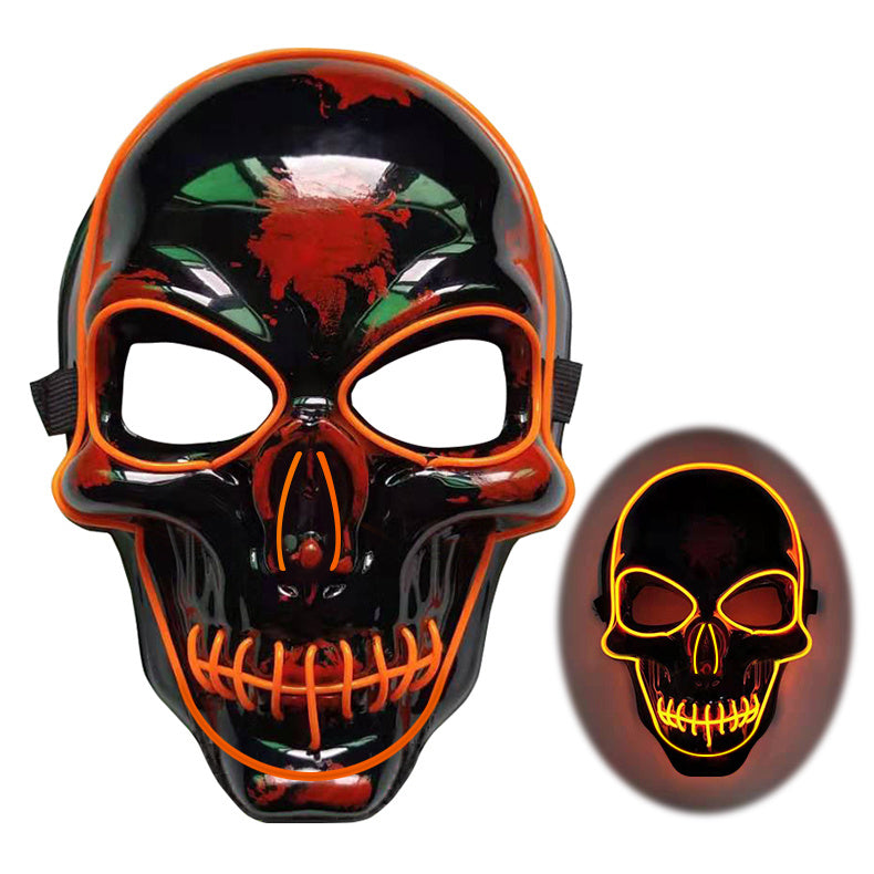 LED Halloween Mask – 4 Light Modes | 10 Colors | Glows in the Dark