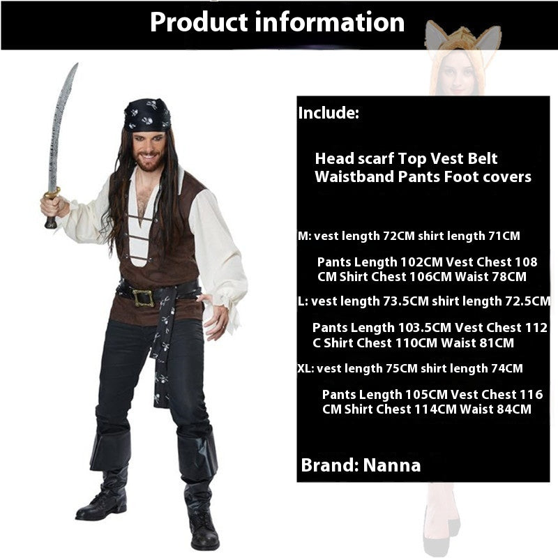 Adult Pirate & Fighter Costume – Stage Wear & Cosplay Outfit