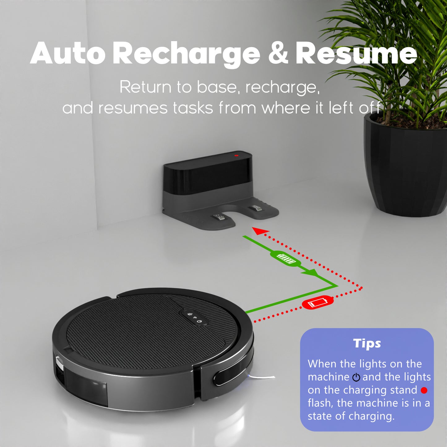 Robot Vacuum & Mop – 3-in-1 Cleaner for Pet Hair & Hard Floors.