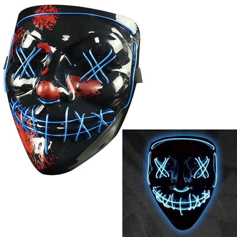 Cold Light LED Halloween Mask – Glows in the Dark | One Size Fits All