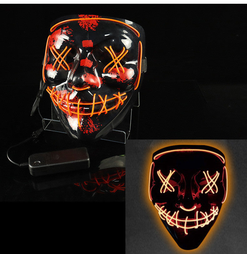 Cold Light LED Halloween Mask – Glows in the Dark | One Size Fits All