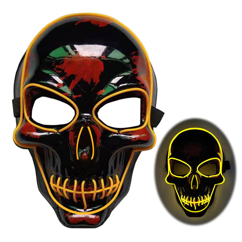LED Halloween Mask – 4 Light Modes | 10 Colors | Glows in the Dark