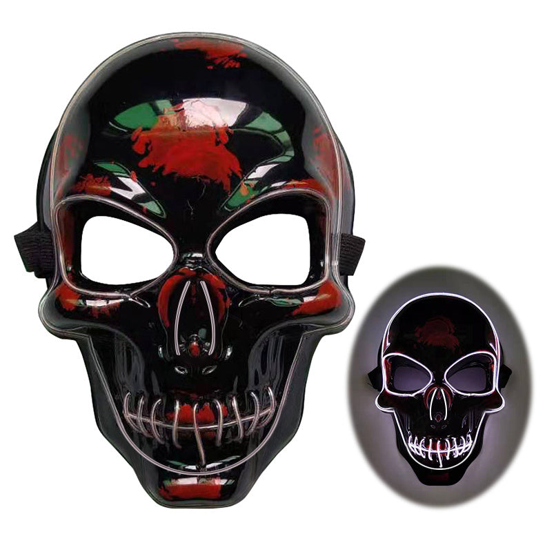 LED Halloween Mask – 4 Light Modes | 10 Colors | Glows in the Dark