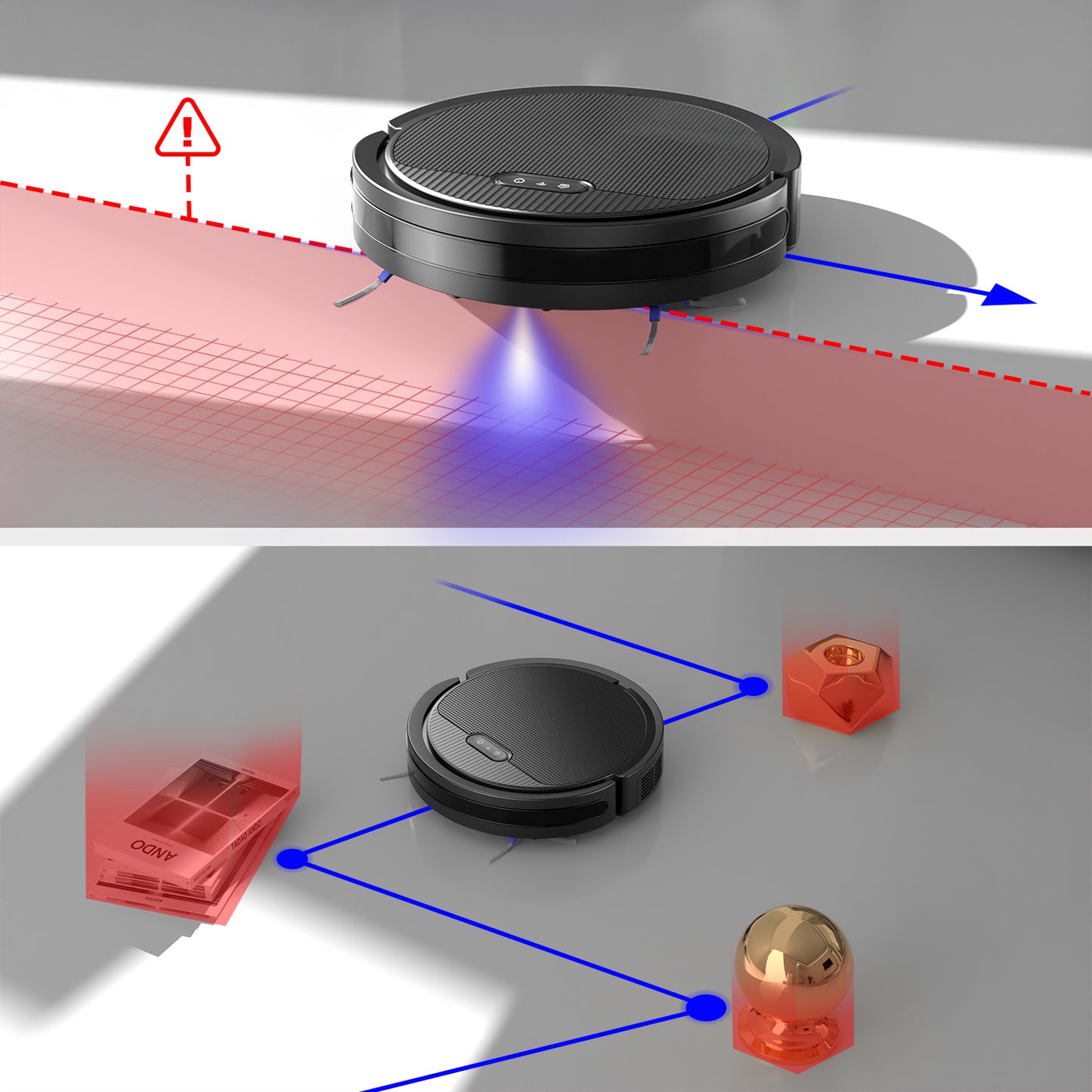 Robot Vacuum & Mop – 3-in-1 Cleaner for Pet Hair & Hard Floors.