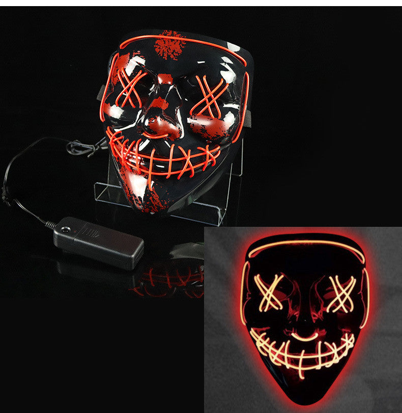 Cold Light LED Halloween Mask – Glows in the Dark | One Size Fits All