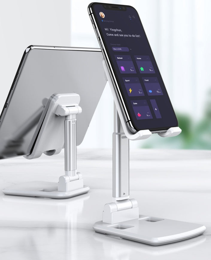 Folding Telescopic Phone & Tablet Stand – Adjustable, Portable & Compact (4–12”)