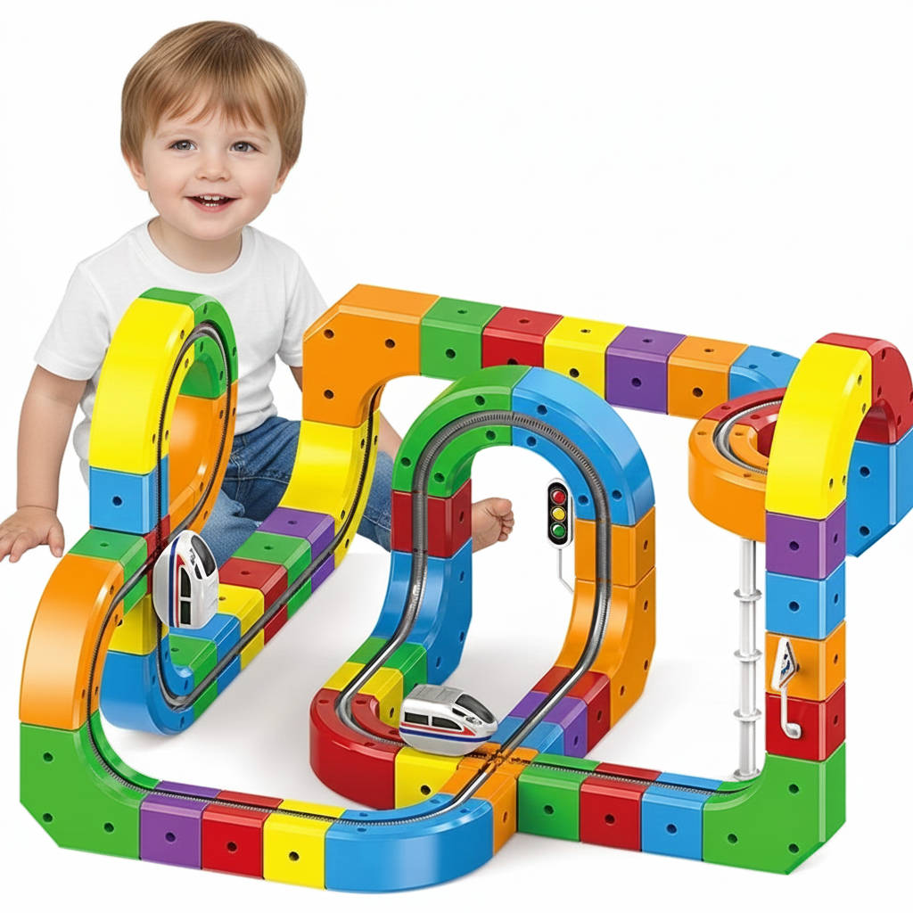 Magnetic Train Track Toy - Toys & Games