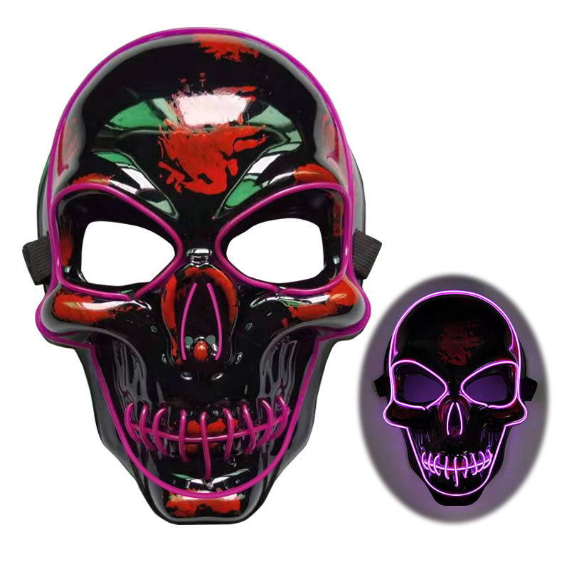 LED Halloween Mask – 4 Light Modes | 10 Colors | Glows in the Dark