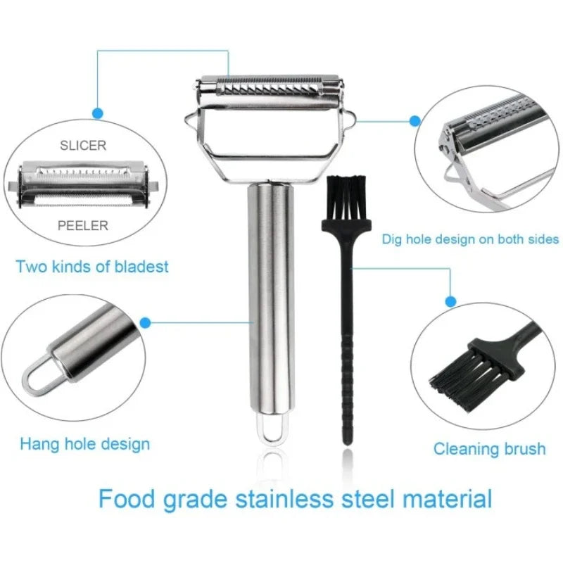 Ultra-Sharp Stainless Steel 2-in-1 Vegetable Peeler - Home & Garden Decor (view 6)