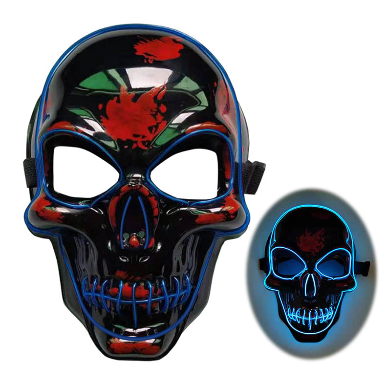 LED Halloween Mask – 4 Light Modes | 10 Colors | Glows in the Dark