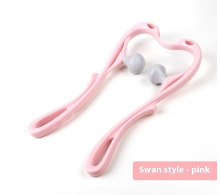 6-Roller Cervical Neck Massager with Jade Scraping Tool – Deep Tissue Relief & 360° Rotating Design