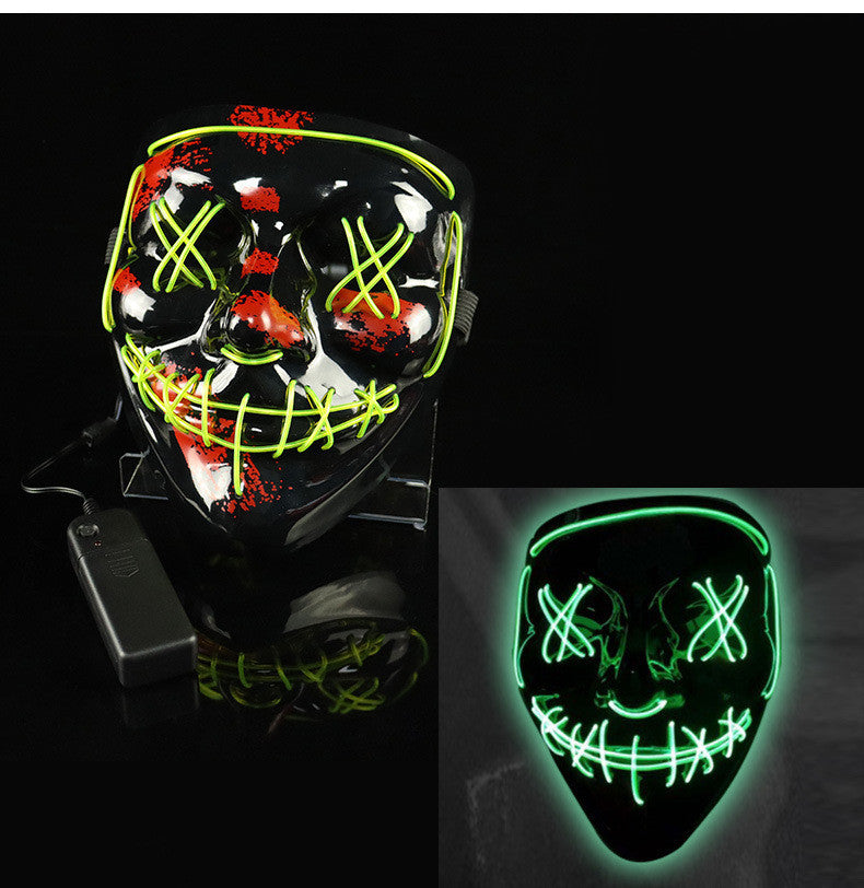 Cold Light LED Halloween Mask – Glows in the Dark | One Size Fits All
