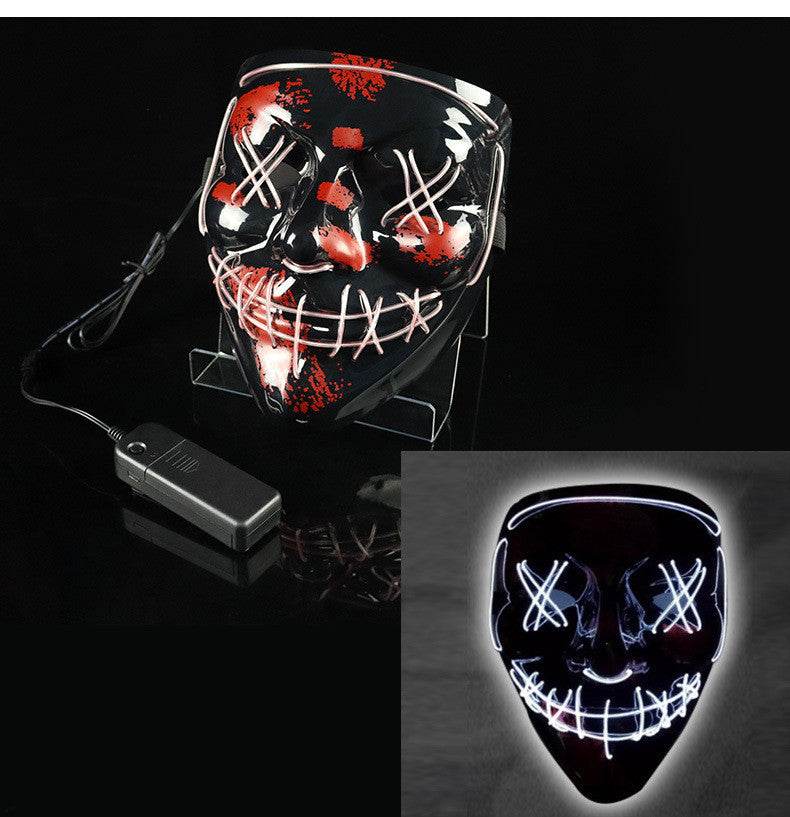 Cold Light LED Halloween Mask – Glows in the Dark | One Size Fits All