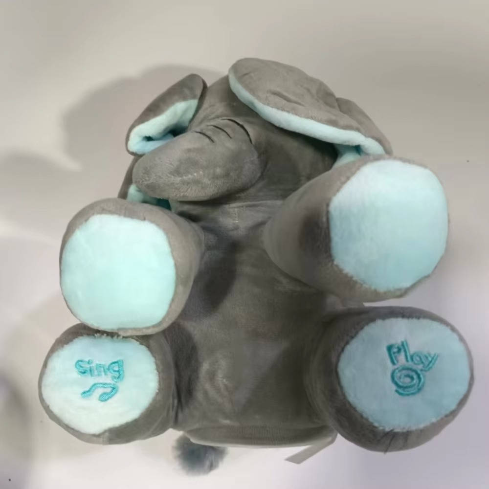 Peek-a-Boo Talking Elephant Plush Toy for Babies & Toddlers - Interactive Stuffed Animal with Moving Ears, Gift