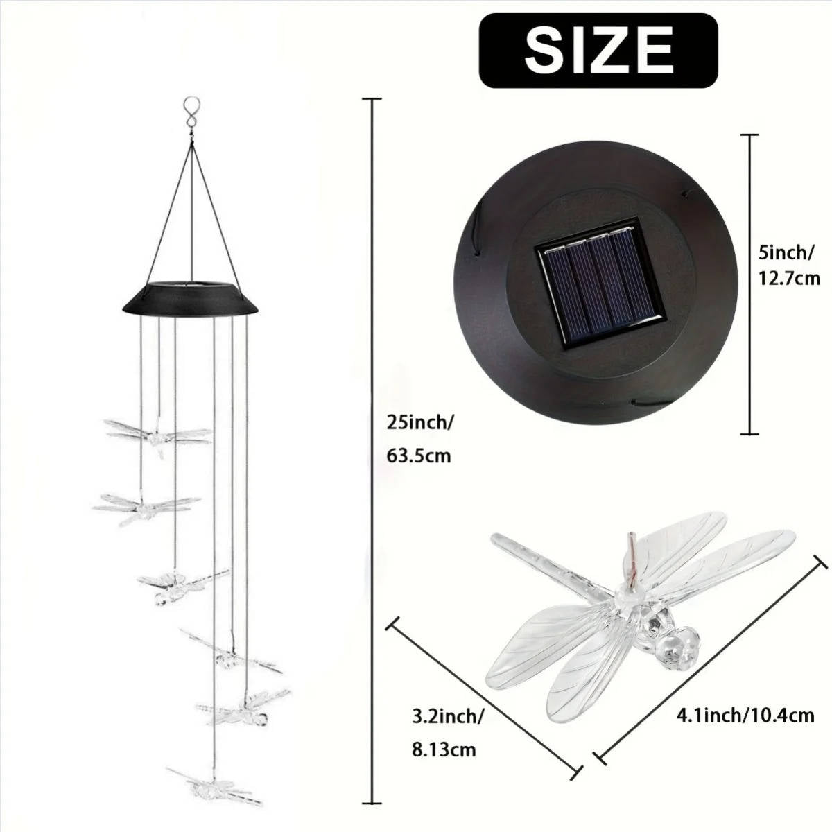 Solar Wind Chimes - Home & Garden Decor (view 6)