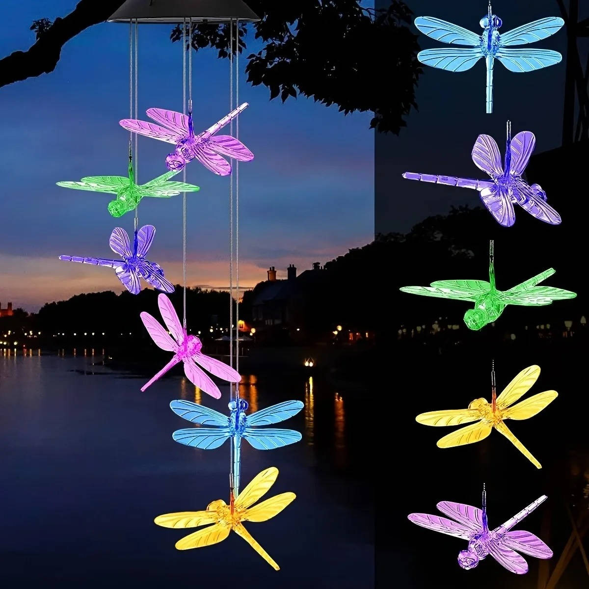 Solar Wind Chimes - Home & Garden Decor (view 3)