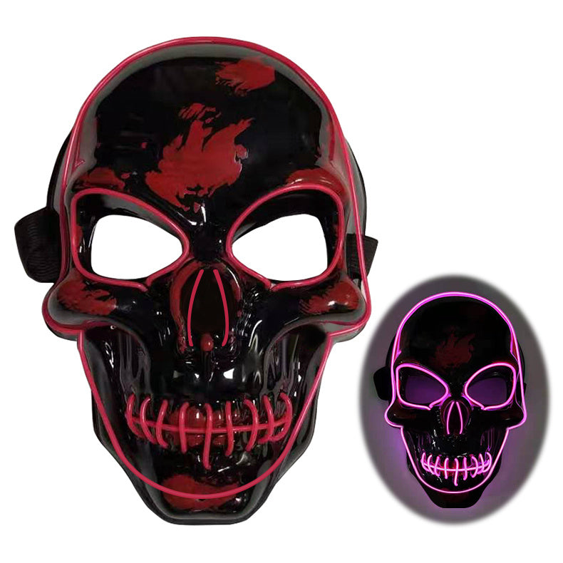LED Halloween Mask – 4 Light Modes | 10 Colors | Glows in the Dark