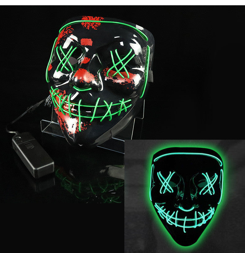 Cold Light LED Halloween Mask – Glows in the Dark | One Size Fits All