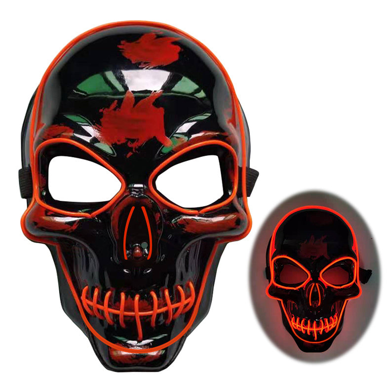 LED Halloween Mask – 4 Light Modes | 10 Colors | Glows in the Dark