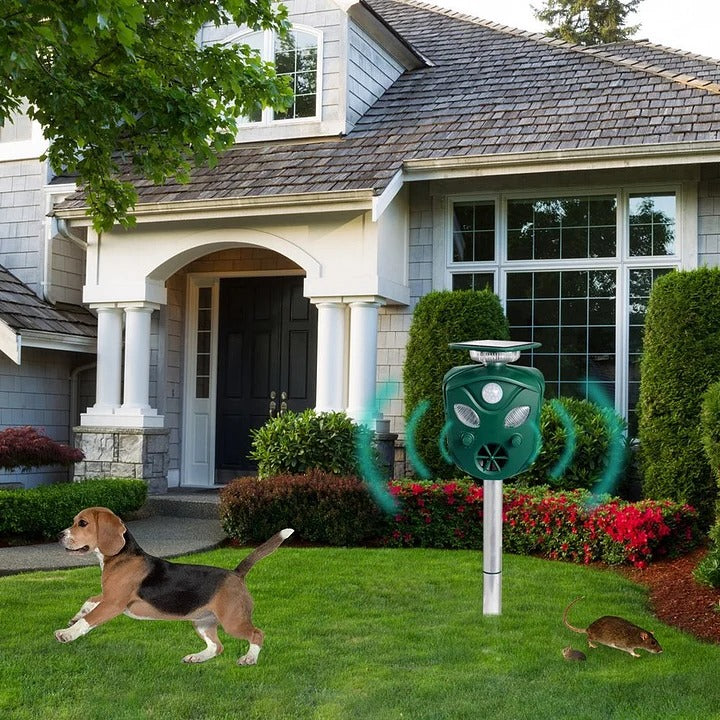 360° Solar-Powered Ultrasonic Animal Deterrent - Outdoor & Pest Control (view 7)