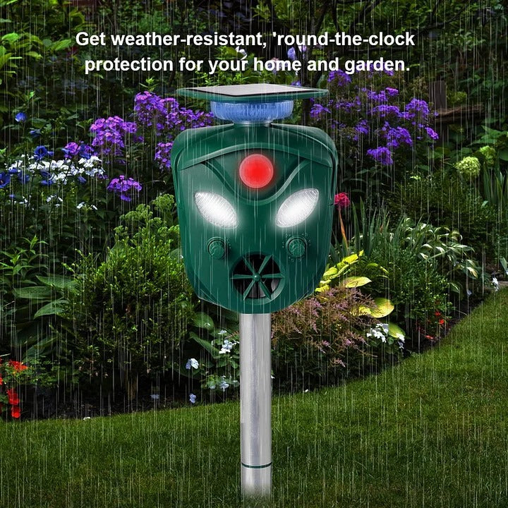 360° Solar-Powered Ultrasonic Animal Deterrent - Outdoor & Pest Control (view 2)