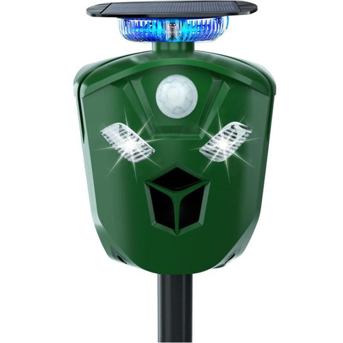 360° Solar-Powered Ultrasonic Animal Deterrent - Outdoor & Pest Control