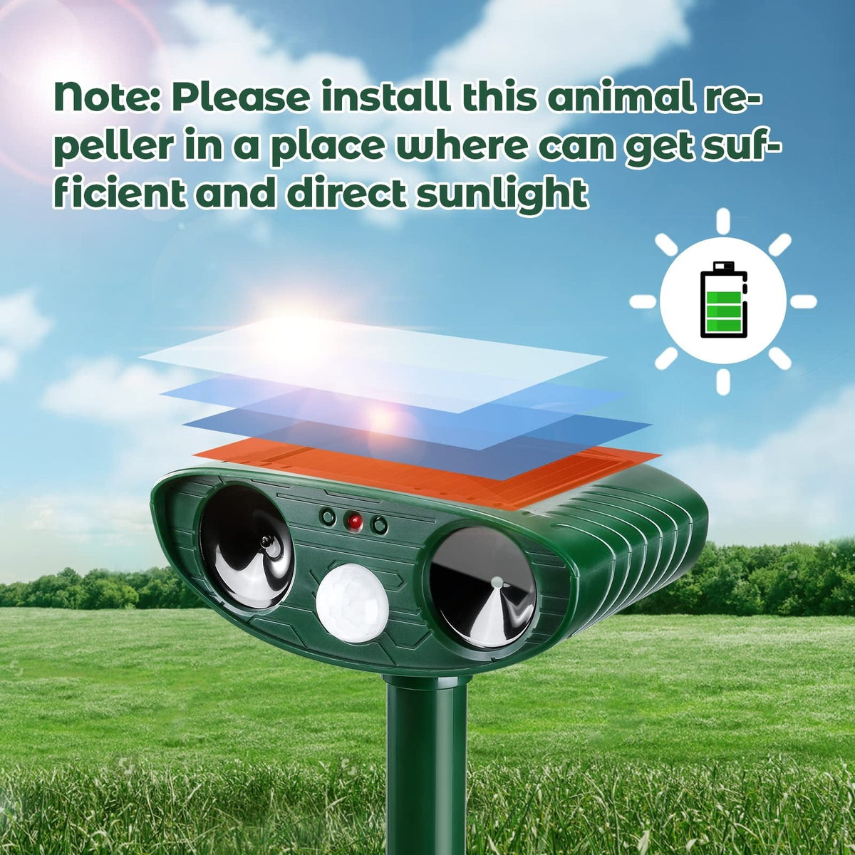 Ultrasonic Woodpecker Deterrent - Outdoor & Pest Control (view 3)