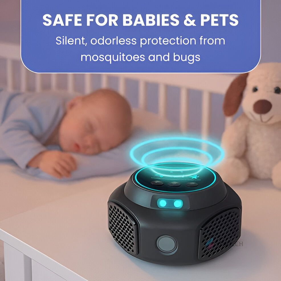 Ultrasonic Spider Deterrent Plug-In - Chemical-Free Indoor Pest Repeller for Spiders & Bugs in Home, Garage & Basement