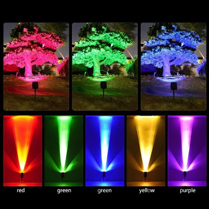 Solar LED Multi-Zoom Spotlight - Outdoor Adjustable Beam Security Light for Driveway, Backyard, Garden & Camping, Wireless