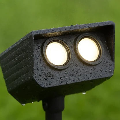 Solar LED Multi-Zoom Spotlight - Outdoor Adjustable Beam Security Light for Driveway, Backyard, Garden & Camping, Wireless