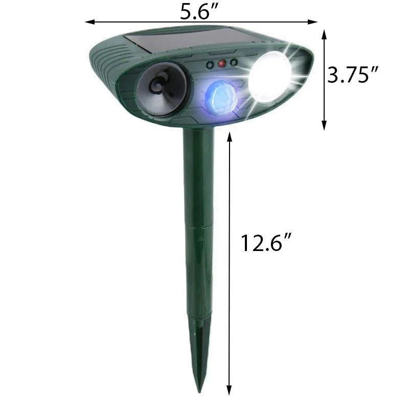 Solar-Powered Ultrasonic Animal Repeller - Outdoor & Pest Control (view 2)
