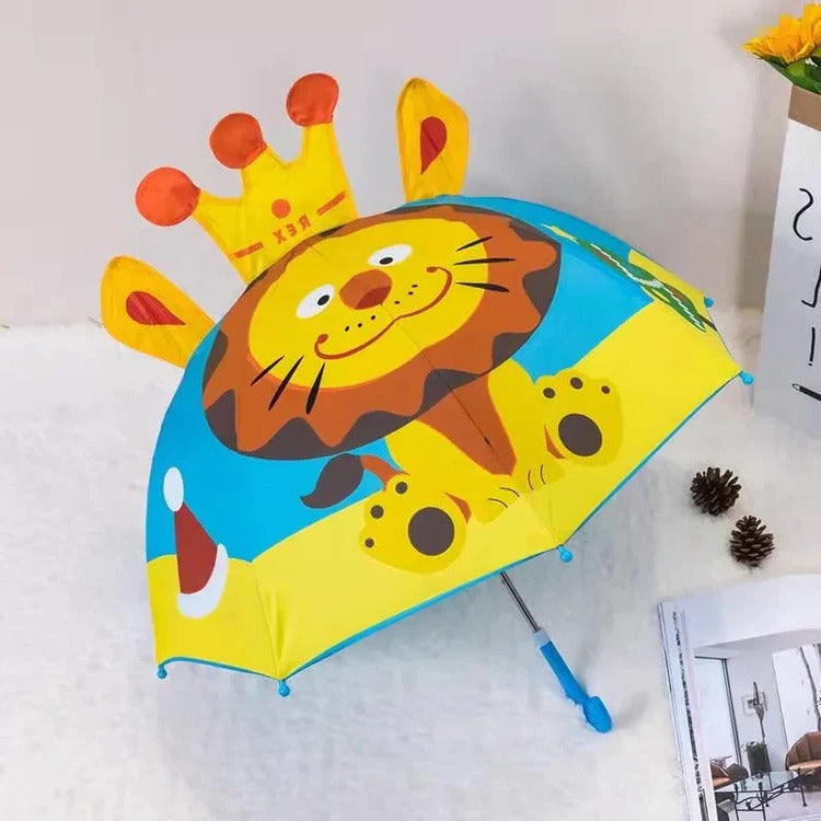 Rainbow Kids' Umbrella for Boys & Girls - Colorful Windproof Children's Rain Umbrella for School & Rainy Days