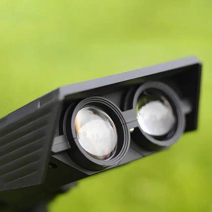 Solar LED Multi-Zoom Spotlight - Outdoor Adjustable Beam Security Light for Driveway, Backyard, Garden & Camping, Wireless