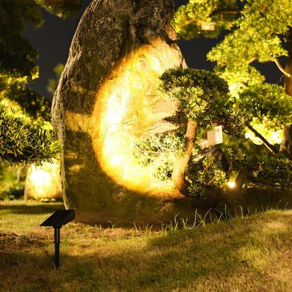 Solar LED Multi-Zoom Spotlight - Outdoor Adjustable Beam Security Light for Driveway, Backyard, Garden & Camping, Wireless