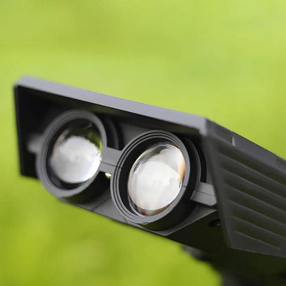 Solar LED Multi-Zoom Spotlight - Outdoor Adjustable Beam Security Light for Driveway, Backyard, Garden & Camping, Wireless