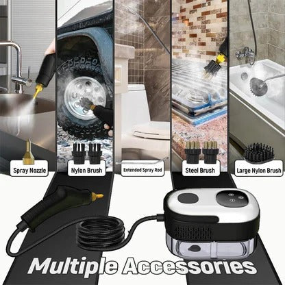 High-Pressure Handheld Steam Cleaner for Home - 221°F Chemical-Free Multi-Surface Cleaner for Tile, Grout, Kitchen, Bathroom & Car