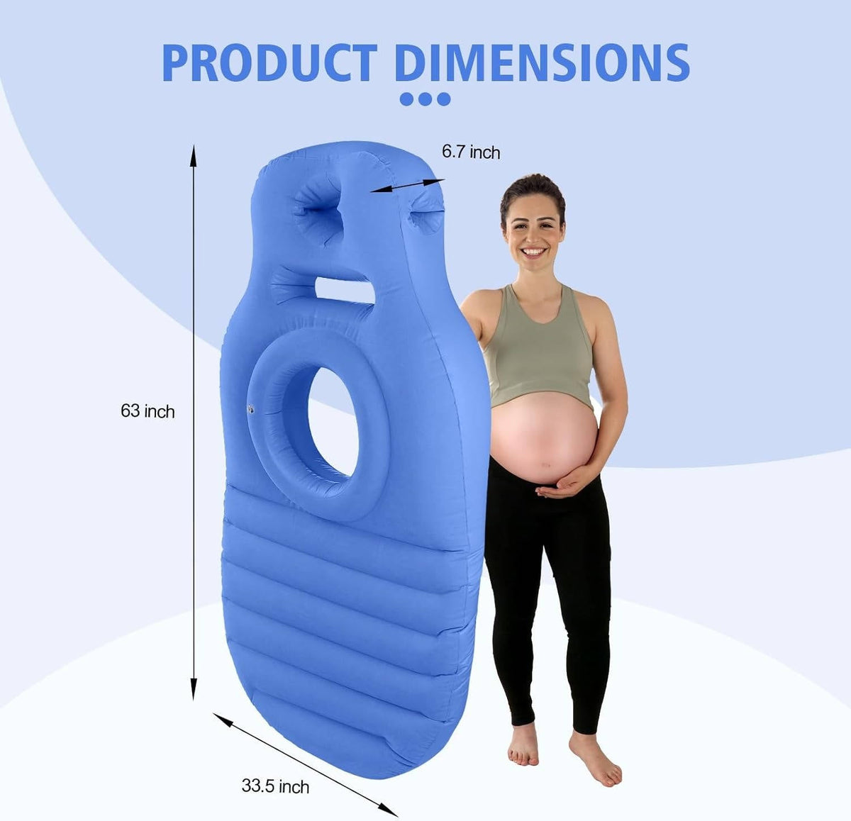 Stomach-Sleep Pregnancy Pillow with Belly Cutout - Maternity Support Cushion for Expecting Moms to Sleep Face-Down Comfortably