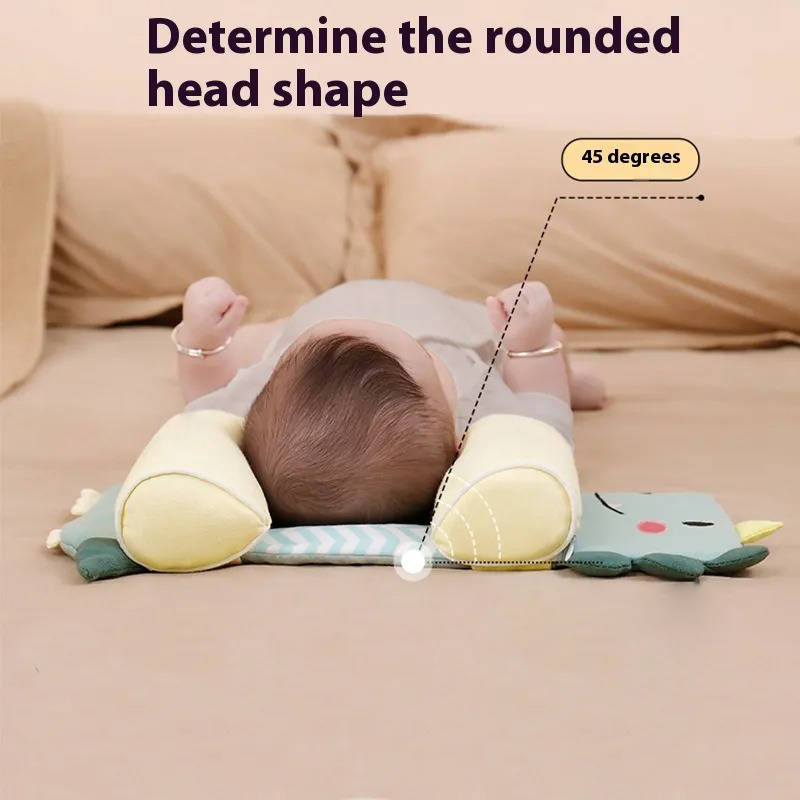 Adjustable Newborn Head Support Pillow for Babies - Soft Breathable Infant Cushion for Supervised Tummy Time & Cuddles