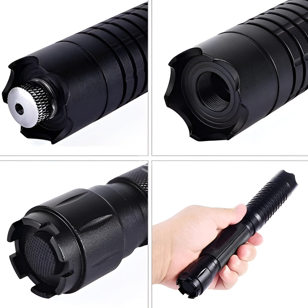 Tactical LED Flashlight with Laser Pointer - Durable Compact Torch for Camping, Hiking, Emergencies & Everyday Carry